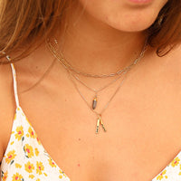 "No Risk No Magic" Quote Necklace - Chocolate and Steel