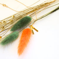 "No Risk No Magic" Quote Necklace - Chocolate and Steel