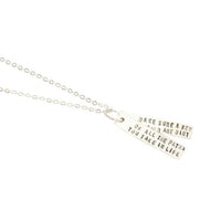 "Of All The Paths You Take in Life, Make Sure a Few of Them Are Dirt" -John Muir Quote Necklace - Chocolate and Steel