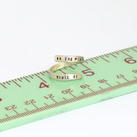 "Oh The Places You'll Go" -Dr Seuss Wrap Ring - Chocolate and Steel