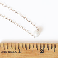 Pearl and Chain Necklace - Chocolate and Steel