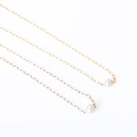 Pearl and Chain Necklace - Chocolate and Steel