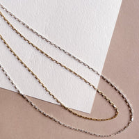 Petite Box Layering Chain - Chocolate and Steel