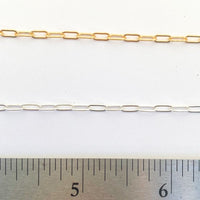 Petite PaperClip Layering Chain - Chocolate and Steel