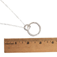 Ram Dass Message Circle Necklace - Chocolate and Steel