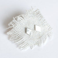 Rhombus Studs - Chocolate and Steel