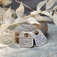 Rumi Rune Quote Necklace "Out beyond the ideas of wrongdoing & rightdoing...." - Chocolate and Steel