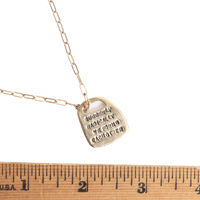 "Suddenly magically we found each other" Rune Necklace - Chocolate and Steel