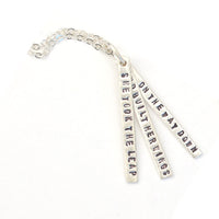 "She took the leap and built her wings on the way down" quote necklace - Chocolate and Steel