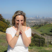 "She took the leap and built her wings on the way down" - three ring bangle - Chocolate and Steel