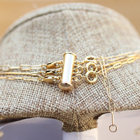 Small Magnetic Necklace Detangler Clasp - Chocolate and Steel