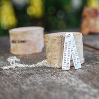 "Sometimes in the Waves of Change We Find our True Direction" Quote Necklace - Chocolate and Steel