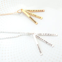 "Somewhere, something incredible waiting to be known" -Carl Sagan quote necklace - Chocolate and Steel