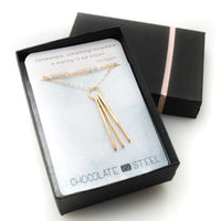 "Somewhere, something incredible waiting to be known" -Carl Sagan quote necklace - Chocolate and Steel