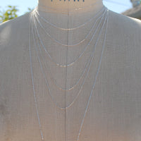 Sterling Silver or 14kt Gold Fill Chain only - Chocolate and Steel