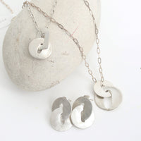 "The Anini" Circle Link Necklace - Chocolate and Steel