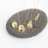 "The Anini" Circle Link Necklace - Chocolate and Steel