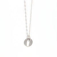 "The Anini" Circle Link Necklace - Chocolate and Steel