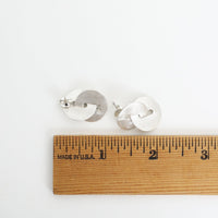 “The Anini” Round Link Earring - Chocolate and Steel - 14k gold vermeil - 7.13Faire - 925 sterling - earrings