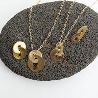 “The Anini” Round Link Earring - Chocolate and Steel - 14k gold vermeil - 7.13Faire - 925 sterling - earrings