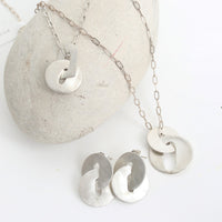 “The Anini” Round Link Earring - Chocolate and Steel - 14k gold vermeil - 7.13Faire - 925 sterling - earrings