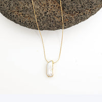 "The Ariel" Baroque Pearl Necklace - Chocolate and Steel