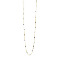 "The Dot" Delicate Chain - Chocolate and Steel