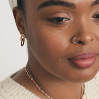 “The Kapa'a” Arch Link Earring - Chocolate and Steel