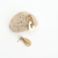 “The Kapa'a” Arch Link Earring - Chocolate and Steel