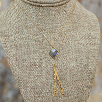 "The sky is filled with stars, invisible by day.” – Henry Wadsworth Longfellow quote necklace - Chocolate and Steel