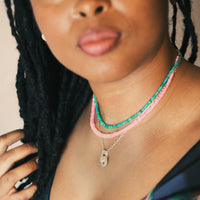 "The Waimea" Arch Link Necklace - Chocolate and Steel