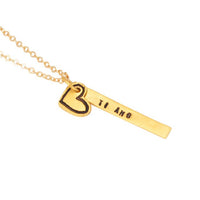 "Ti Amo" Italian for I love you quote necklace - Chocolate and Steel