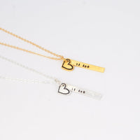 "Ti Amo" Italian for I love you quote necklace - Chocolate and Steel