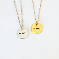 Ti Amo Square Quote Necklace (Italian for I Love You) - Chocolate and Steel - accentnecklace - anniversary - Categories -