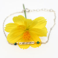 Tiny Mantra Bracelets - Chocolate and Steel - adjustable - badass - bracelet -