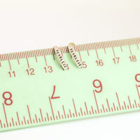 Tiny Mantra Half Hoops - Chocolate and Steel - 925 silver - artisanal - Best Sellers -