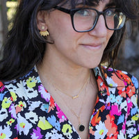 Tiny Mantra - Moon Phase choker - Chocolate and Steel - accentnecklace - Artisan Collection - astrology -