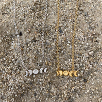 Tiny Mantra - Moon Phase choker - Chocolate and Steel - accentnecklace - Artisan Collection - astrology -