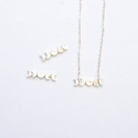 Tiny Mantra - Moon Phase choker - Chocolate and Steel - accentnecklace - Artisan Collection - astrology -