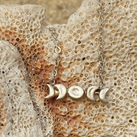 Tiny Mantra - Moon Phase choker - Chocolate and Steel - accentnecklace - Artisan Collection - astrology -