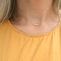 Tiny Mantra - Moon Phase choker - Chocolate and Steel - accentnecklace - Artisan Collection - astrology -