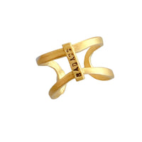 Tiny Mantra Rings - Chocolate and Steel - 925 silver - Adjustable - adjustable ring -