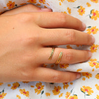 "Walk as if You Are Kissing the Earth with Your Feet" -Thich Nhat Hanh Wrap Ring - Chocolate and Steel