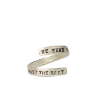 "We were together, I forget the rest." Walt Whitman quote ring - Chocolate and Steel
