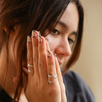 "We were together, I forget the rest." Walt Whitman quote ring - Chocolate and Steel