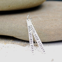 "Well Behaved Women Seldom Make History" Laurel Thatcher Ulrich Quote Necklace - Chocolate and Steel