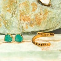 "Well Behaved Women Seldom Make History" Laurel Thatcher Ulrich Wrap Ring - Chocolate and Steel