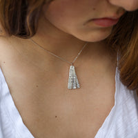 "What you think you become, what you feel you attract, what you imagine you create" -Buddha Quote Necklace - Chocolate and Steel