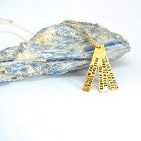 "What you think you become, what you feel you attract, what you imagine you create" -Buddha Quote Necklace - Chocolate and Steel