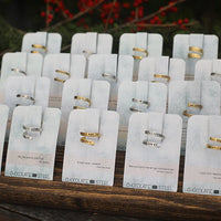 "You Are My Sun My Moon and All My Stars" -EE Cummings Wrap Ring - Chocolate and Steel